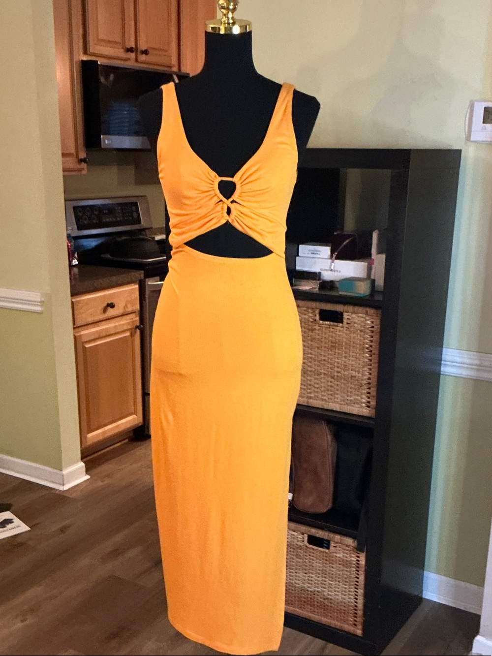 L*space Camilla Orange Cutout Maxi Dress